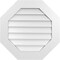 Ekena Millwork Octagonal Surface Mount PVC Gable Vent: Non-Functional, w/ 3-1/2"W x 1"P Standard Frame, 26"W x 26"H GVPOC26X2601SN - alternate 1